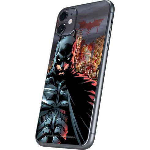 DC Comics Batman The Dark Knight Comic Art in Gotham City iPhone 11 Skin